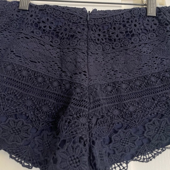 Navy Kimchi Blue Lace Crochet Shorts - Picture 5 of 8